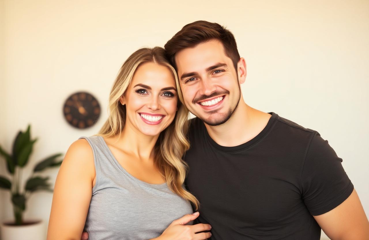 Happy confident couple